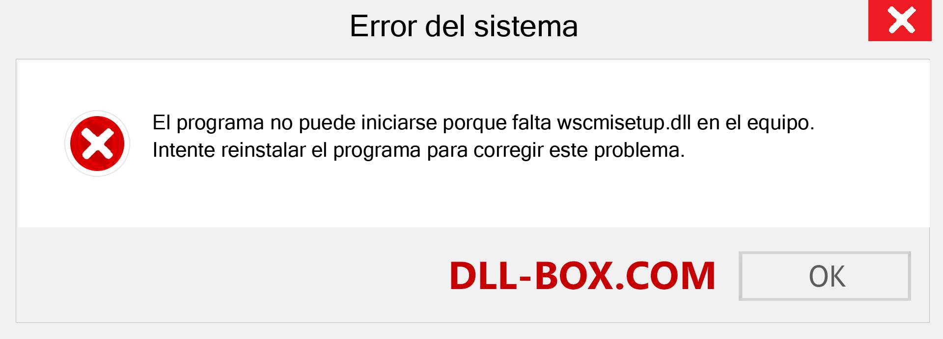 ¿Falta el archivo wscmisetup.dll ?. Descargar para Windows 7, 8, 10 - Corregir wscmisetup dll Missing Error en Windows, fotos, imágenes